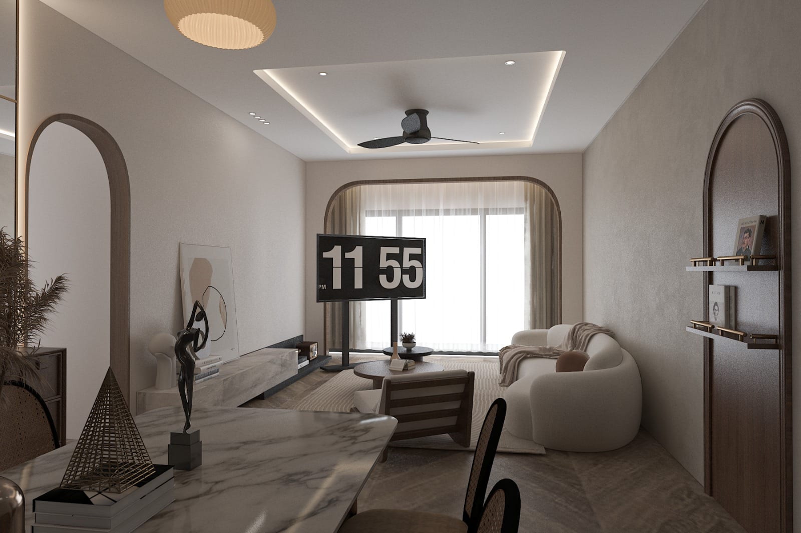 A space where minimalism meets warmth
