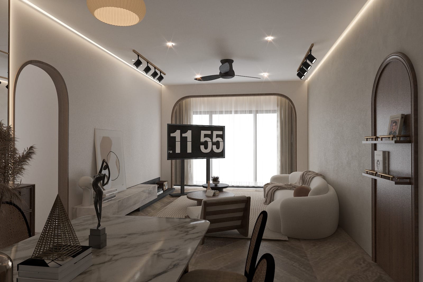 A space where minimalism meets warmth